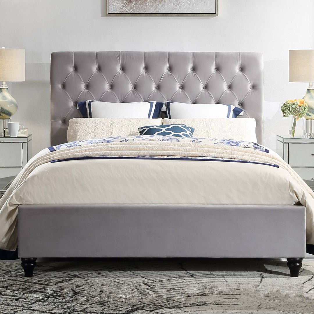 Colima Velvet king Bed Frame - DLB Furniture