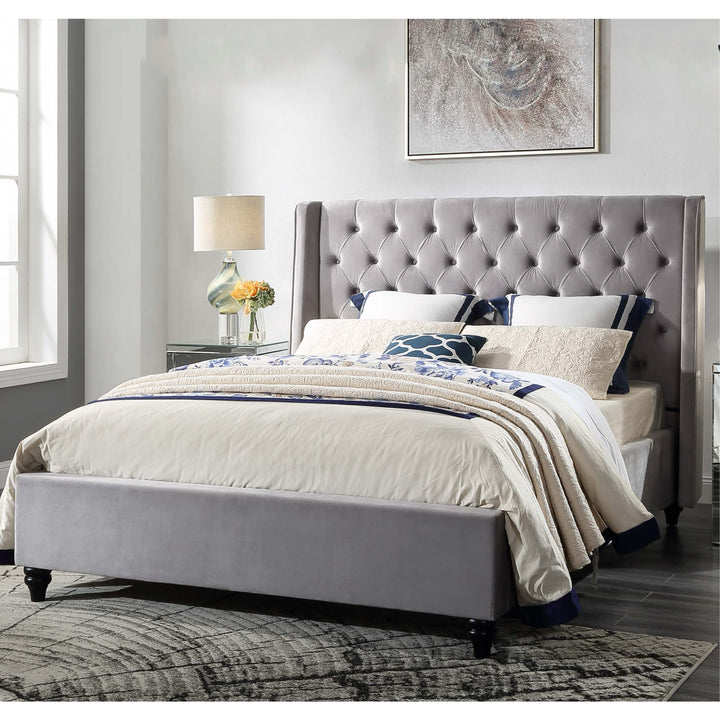Colima Velvet king Bed Frame - DLB Furniture
