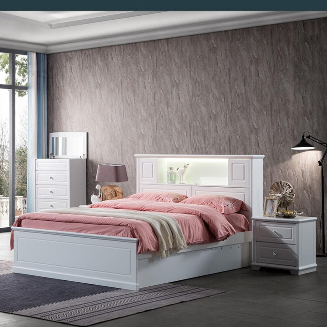 DaVinci Ivory White Bed Double - DLB Furniture