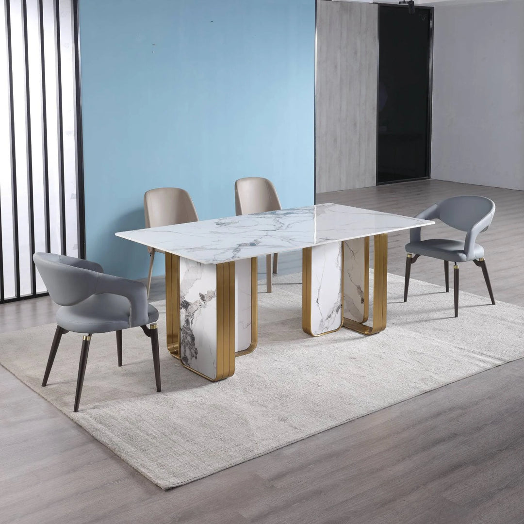 Catalyst Dining Table Marbella White Sintered Stone - DLB Furniture