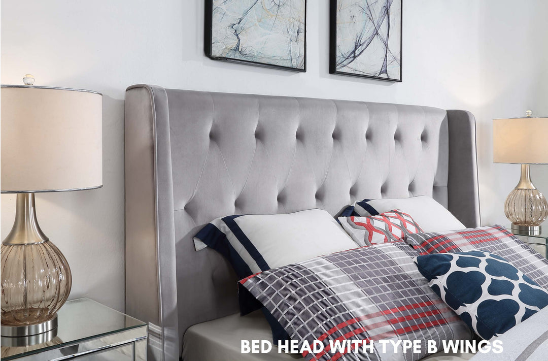 Merida Double Velvet Bed - DLB Furniture