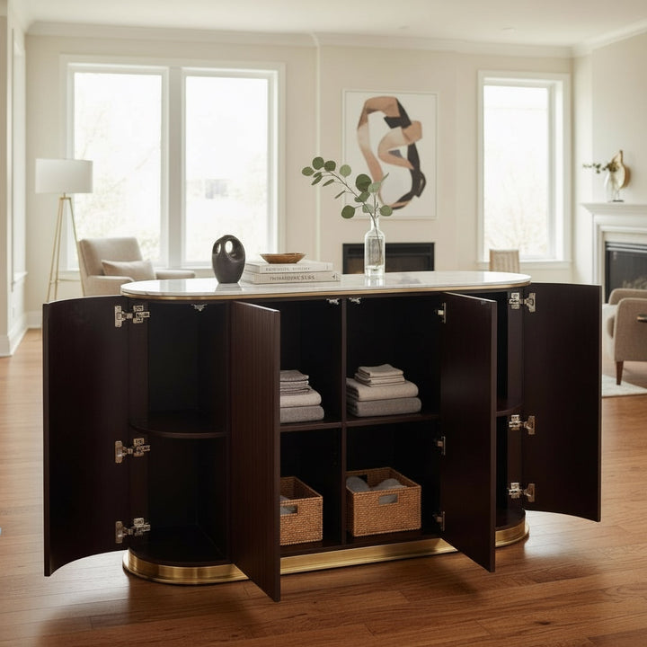 Arcadia Luxury Buffet Table Oval Shaped