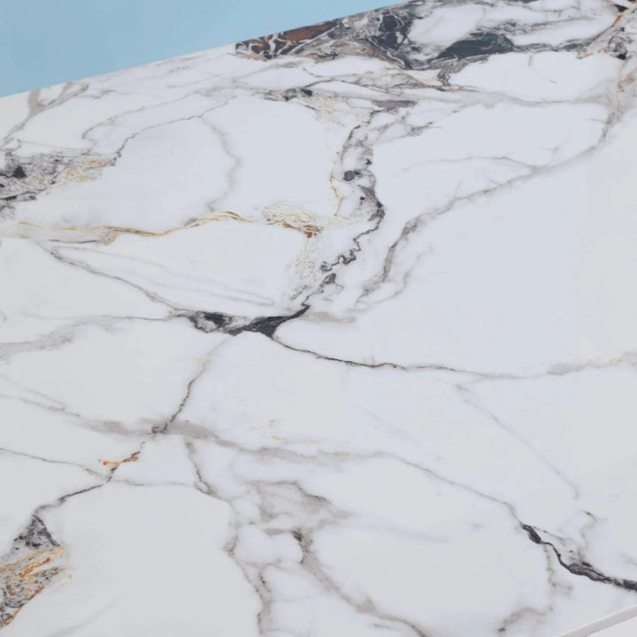 Catalyst Dining Table Marbella White Sintered Stone - DLB Furniture
