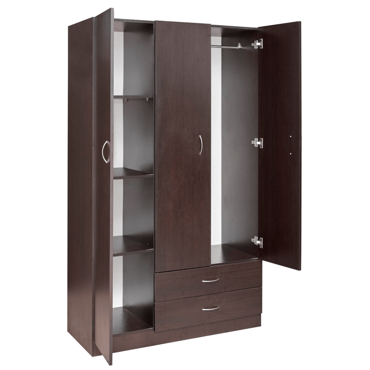 Metis Utility Walnut 3 door wardrobe