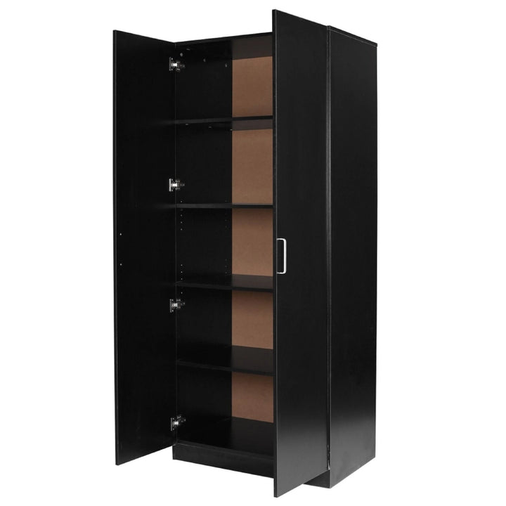 Beli 2 Door Pantry Cupboard 5 Shelves Black