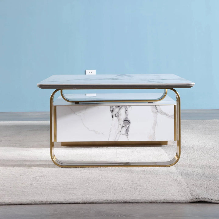 Catalyst Coffee Table Marbella White sintered stone - DLB Furniture