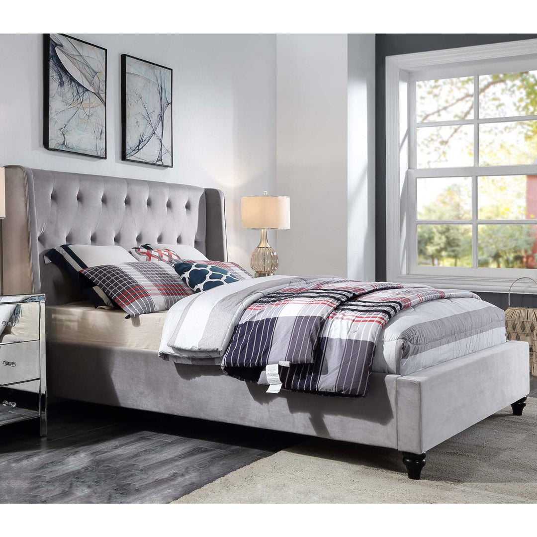 Merida King Velvet Bed - DLB Furniture