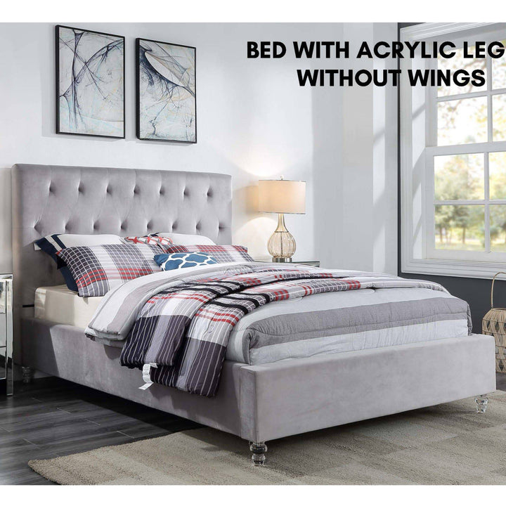 Merida King Velvet Bed - DLB Furniture